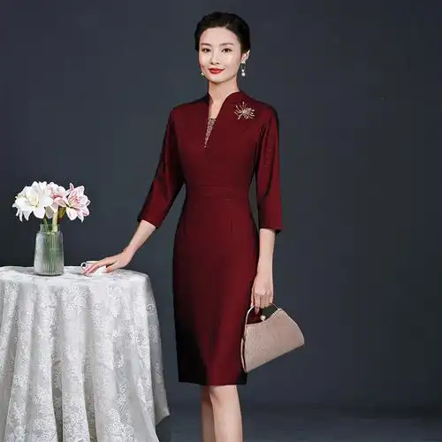 妈妈结婚礼服高贵洋气年轻春夏裙子已售8920元优惠券新品天猫￥1980