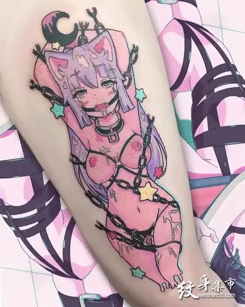 彩色动漫纹身,彩色动漫纹身手稿,彩色动漫纹身手稿图案