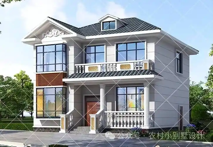 20万左右的农村2层别墅推荐24新款农村110㎡内的自建房别墅户型