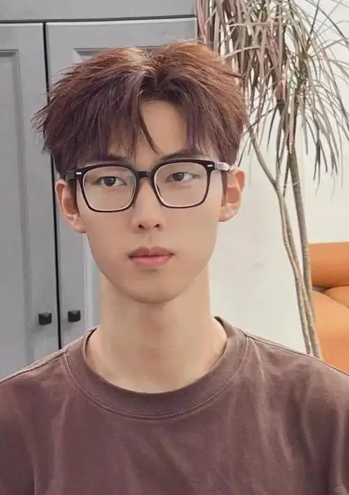 试试上面这款碎盖刘海发型,两边的头发不用剪得太薄,顶区的头发自然放