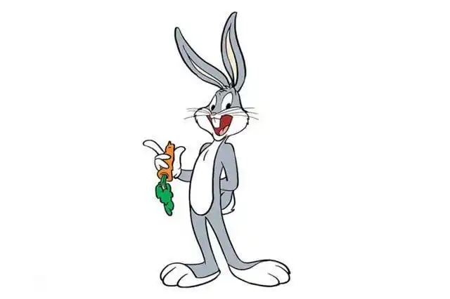 兔八哥简笔画彩色6