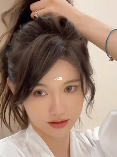 网红刘海女生减龄瘦脸八字刘海杭州美发