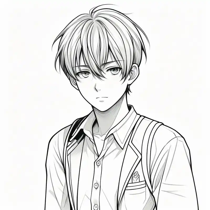 98动漫男生黑白头像集锦98 探索二次元的世界,这些帅气的动漫男生