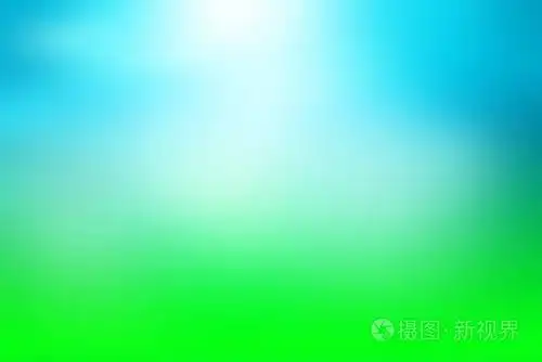春季模糊背景蓝绿色渐变地平线背景设计新鲜春光