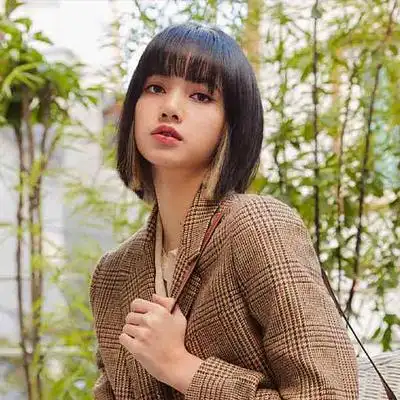 00:00lisa同款假发女短直发挂耳染发可爱自然网红时尚黑短发全头套