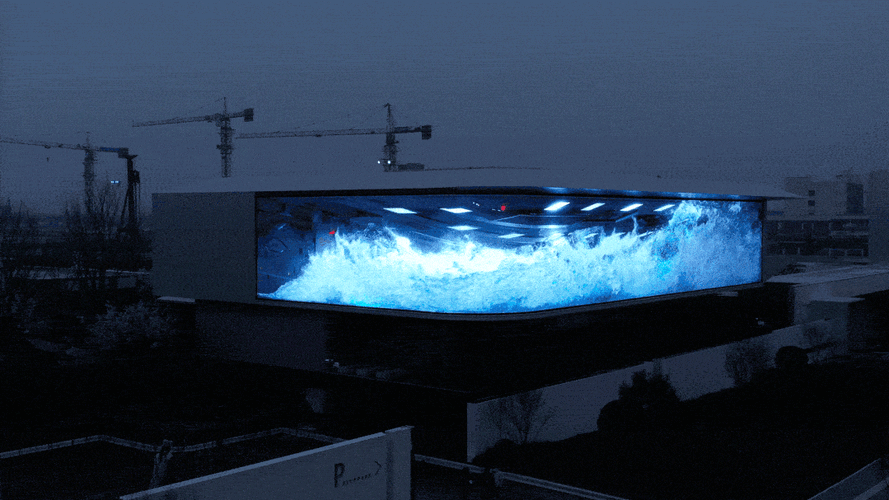 震撼西北首个裸眼3d巨屏惊艳亮相高新区