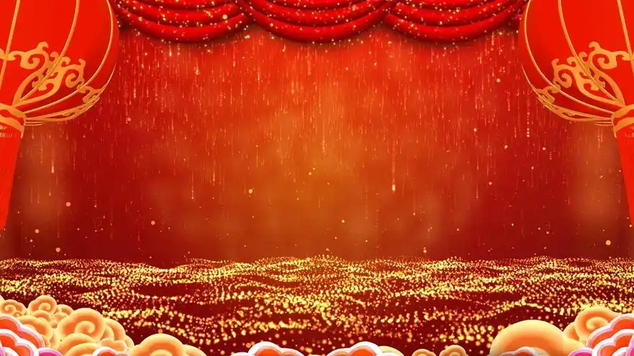 喜庆灯笼祥云背景循环视频19-11_1920x1080_高清视频素材下载(编号