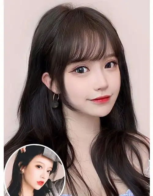 天使丝丝法式漫画刘海假发女无痕假发片网红假头帘隐形超薄空气贴发片