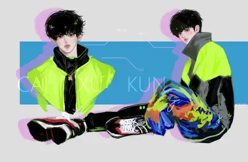 cr:蛋饺脚蔡徐坤手绘 - 堆糖,美图壁纸兴趣社区