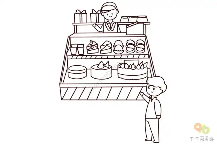 幼儿英语启蒙 轻松学会甜品店的单词_宝宝英文认知简笔画