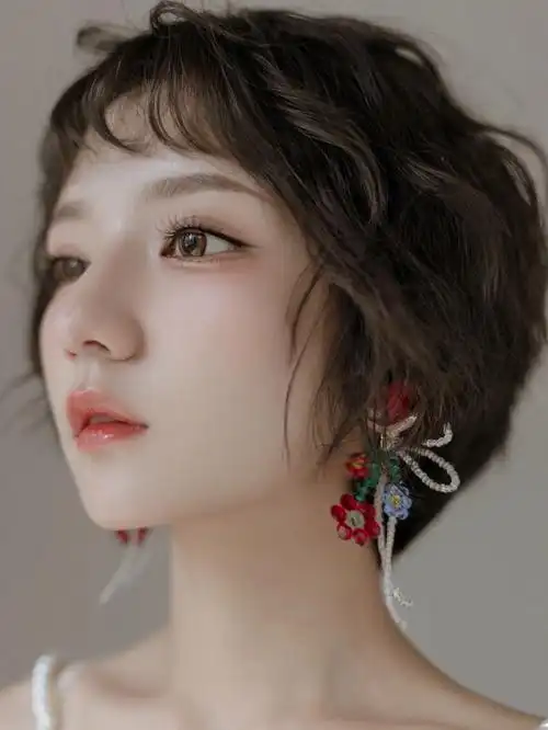 敬酒服可爱新娘减龄短发造型