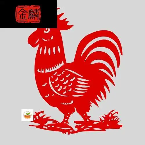 端午节剪纸手工作品端午节门贴公鸡剪纸纸贴纸剪贴画作品手工贴的窗花