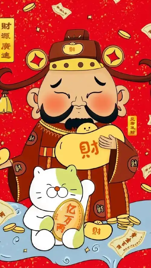 赶紧保存财神壁纸到手机上吧
