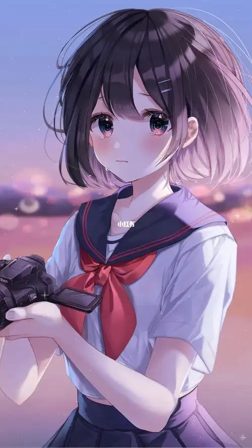 清纯二次元少女水手服壁纸高清可爱_清纯_壁纸_动漫_水手服_素材_壁纸