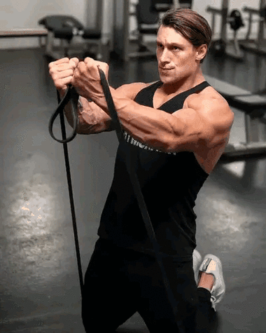 用弹力带能练出胸肌吗这两套动作在家练增肌塑形效果一目了然