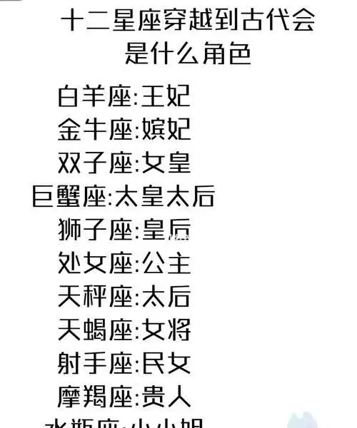 十二星座古代娘娘身份,甄嬛传人物分别是什么星座? - 米粒说