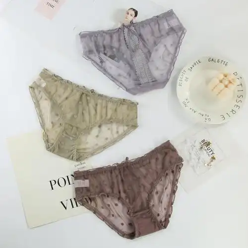 2020性感三角低腰女士日系蕾丝新款美网甜美女三角裤