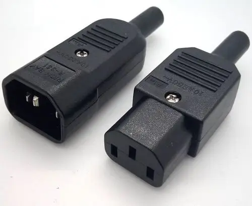 电动车充电插头_充电品字插头插座三孔ac电源插头 对接头公母