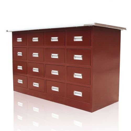 仿古红中药柜操作台中医诊所药品柜草药柜中药柜子16抽多斗调剂台