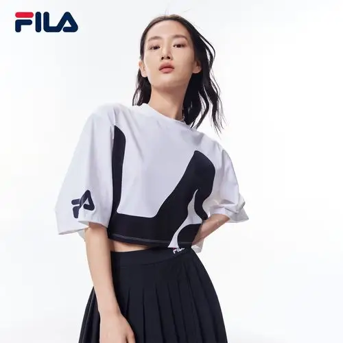 fila秋季宽松新款季新款2021年斐乐短袖女士同款运动t恤