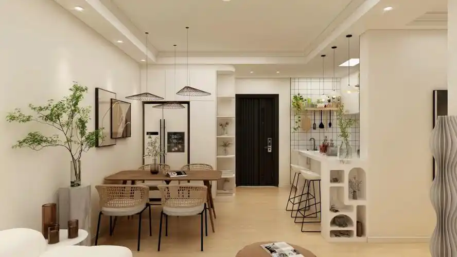 奶油风90平小户型装修