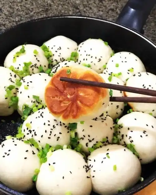 爱手作的小马老师做的生煎