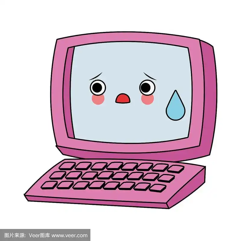 电脑与键盘可爱可爱的卡通