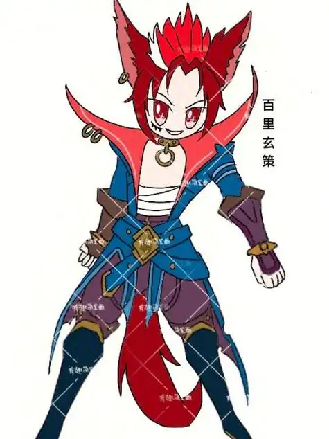 王者荣耀百里玄策简笔画教程