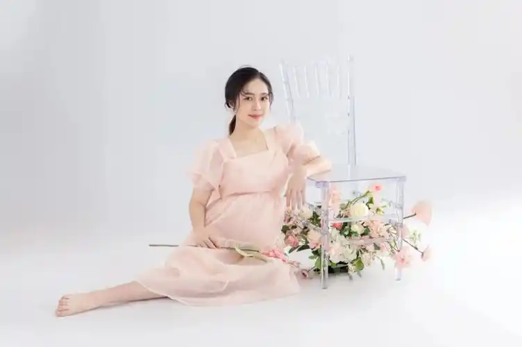 新款影楼孕妇拍照大肚写真服装法式公主风仙女欧根纱连衣裙孕妇照