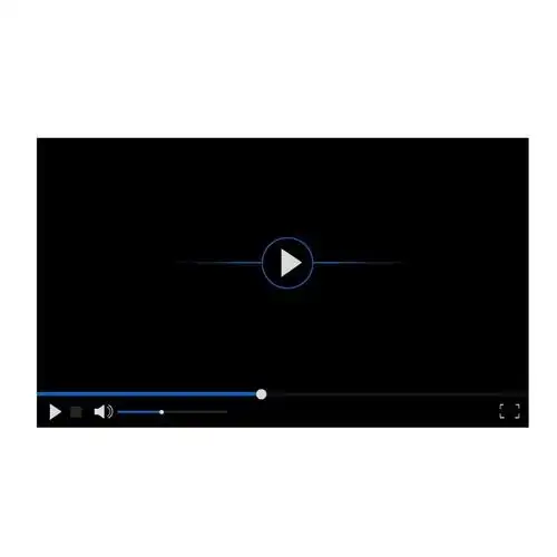 黑色蓝色电脑视频播放器界面设计5063127图片素材