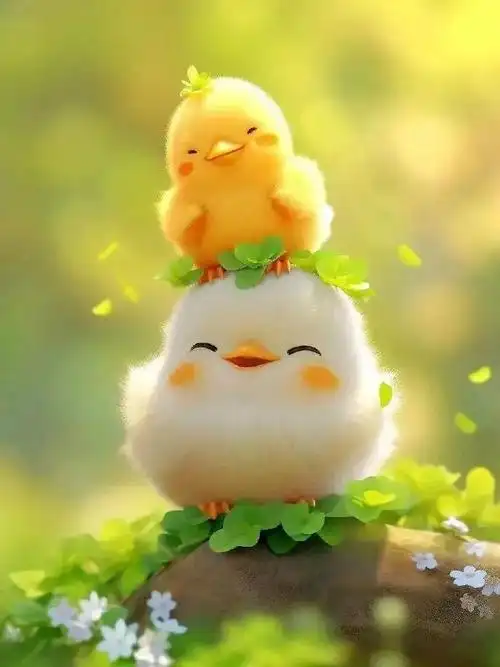 分享一组又萌又可爱的鸭鸭,看了一定会开心    #朋友圈背景图