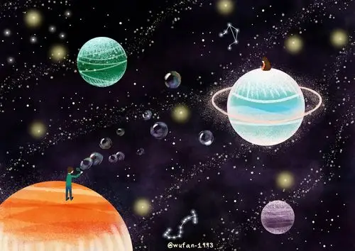 住在宇宙里的人|插画|商业插画|wufan1993 - 原创作品 - 站酷 (zcool)