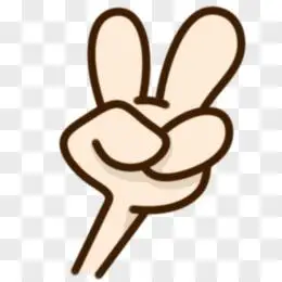 q版蓝色手势比耶免抠元素pngpsd卡通手绘男生获奖第一名领奖免抠元素