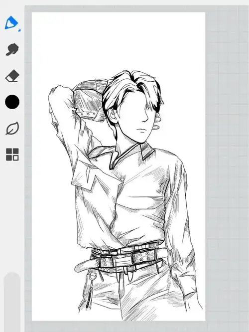 速写风线稿朱志鑫