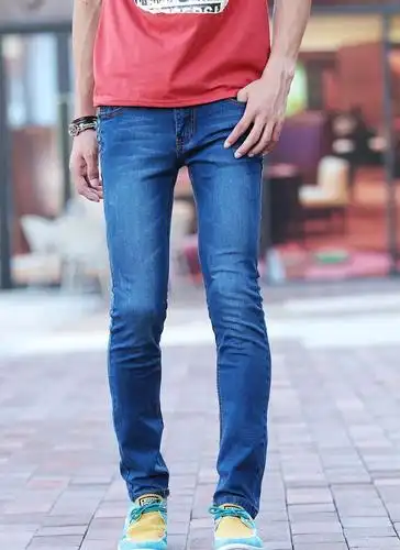 厂家直销 男式小脚铅笔裤 修身紧身牛仔裤韩版裤子 青春个性潮