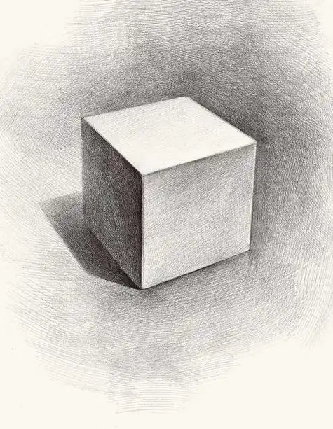 正方体素描画教程 素描简单入门石膏正方体临摹