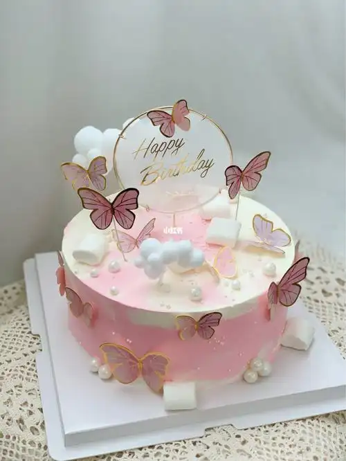 少女蝴蝶生日蛋糕
