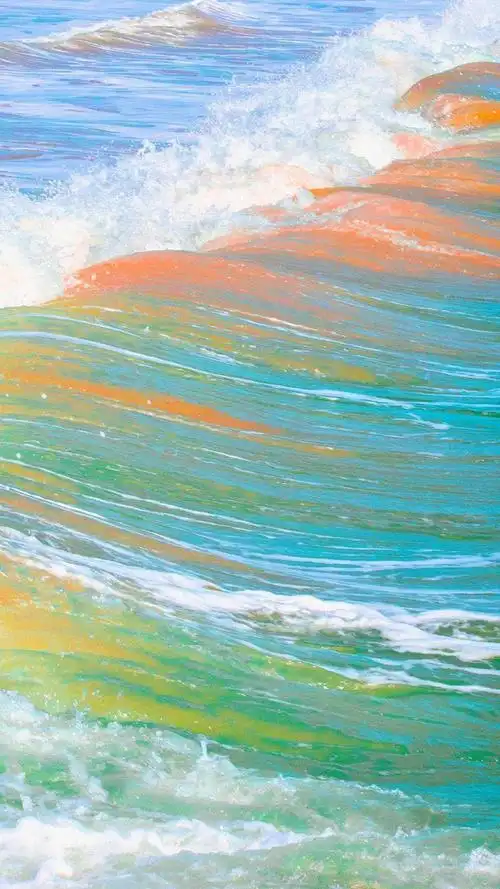 清新海浪创意摄影,高清图片,手机壁纸