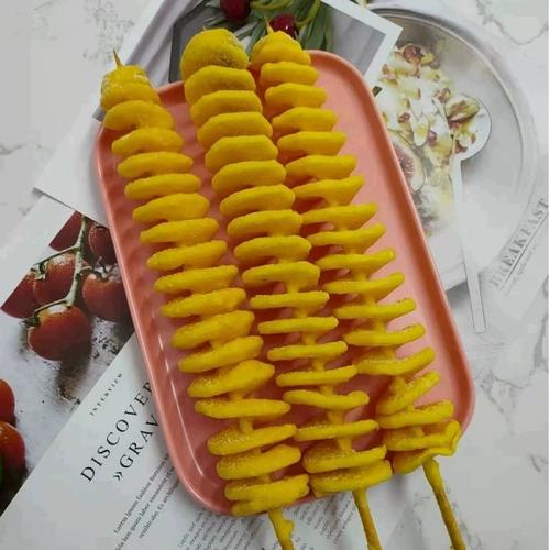 旋转魔幻薯塔旋风油炸小吃黄金串油炸网红特色烤串原味整箱土豆串