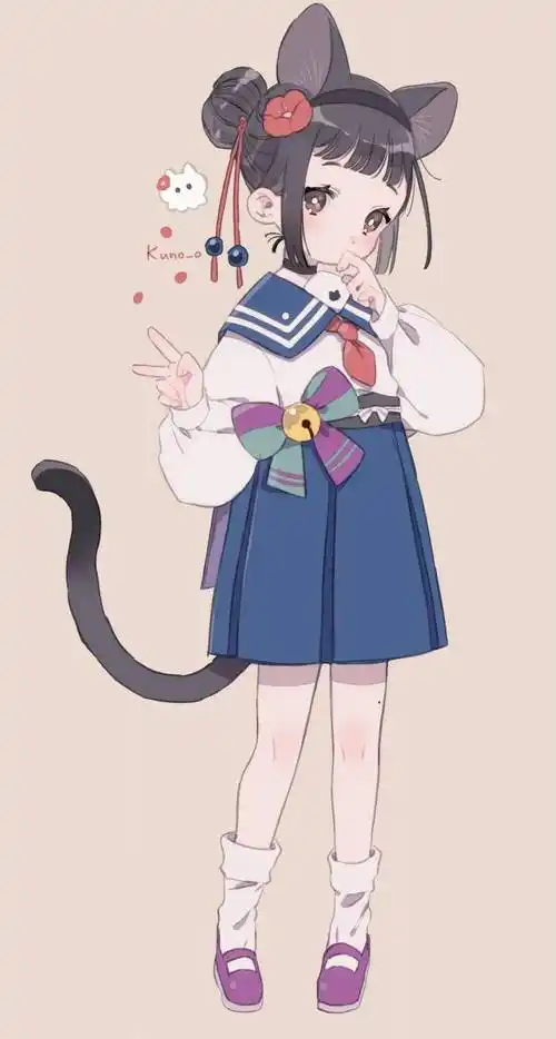 q版动漫可爱人物全身像