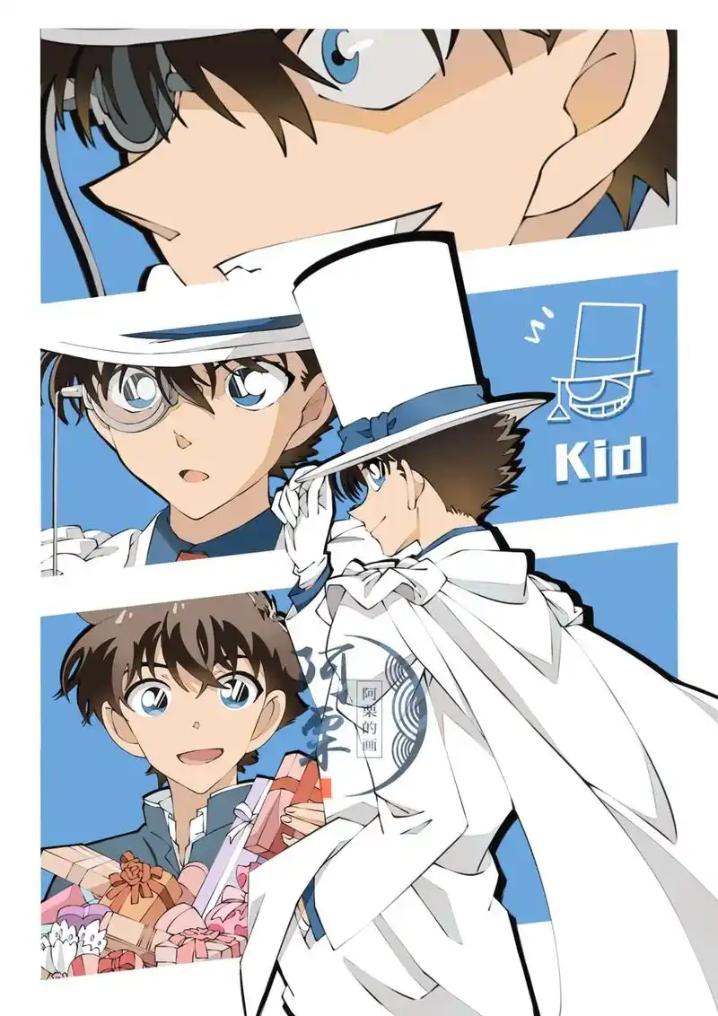 求图看住页哦～#名侦探柯南 #画画 #怪盗基德 #插画 #壁纸 #手机壁纸