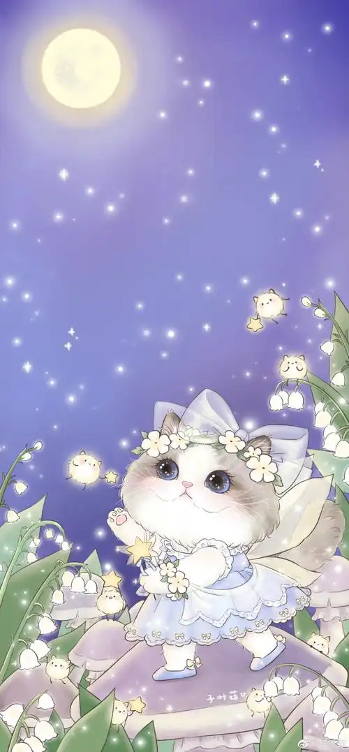谁能拒绝一只可爱的小猫猫呢 子叶菇 手机壁纸 猫咪壁纸 萌宠