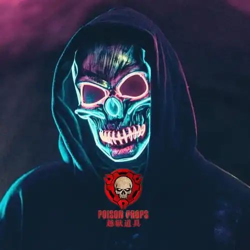 【万圣节限定】万圣节吓人鬼面具密室逃脱节发光儿童小丑狼人杀脸全脸