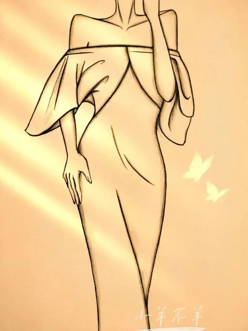 请大数据推给想学画画的宝们 美女简笔画74绘画过程74高考结束啦!