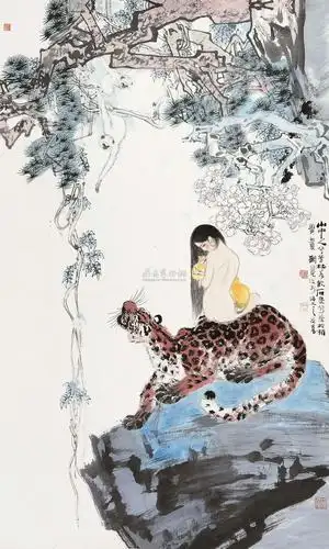 0194 丙寅(1986年)作 山鬼 立轴 设色纸本