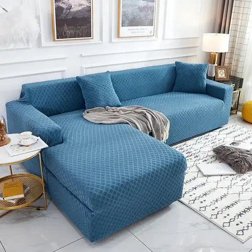 大格绒针织弹力沙发套罩全包万能套防滑通用沙发垫加厚沙发盖布巾