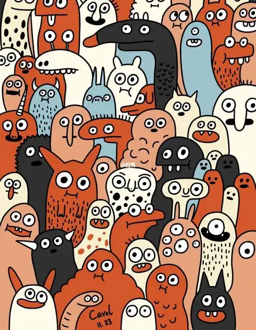 临摹小怪兽插画 | 好治愈