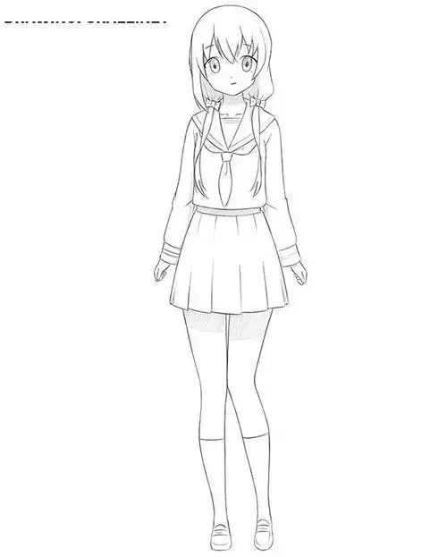 如何画一个动漫女孩