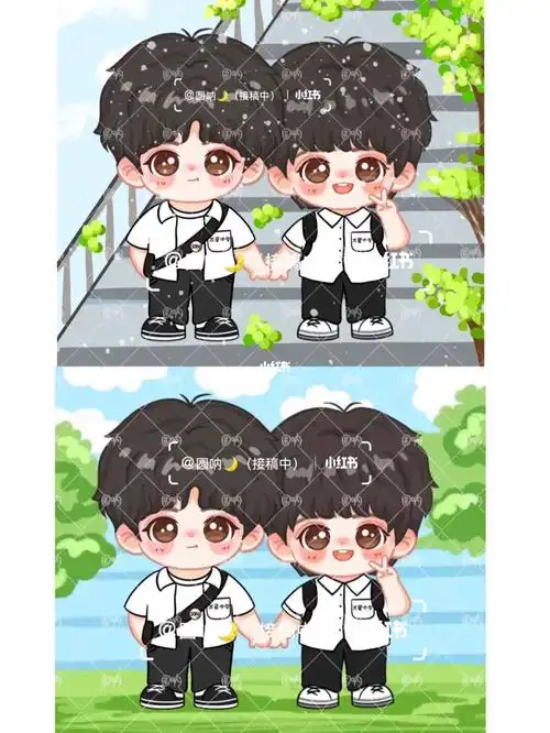 刘耀文宋亚轩60一起等雨停哪张好看呢