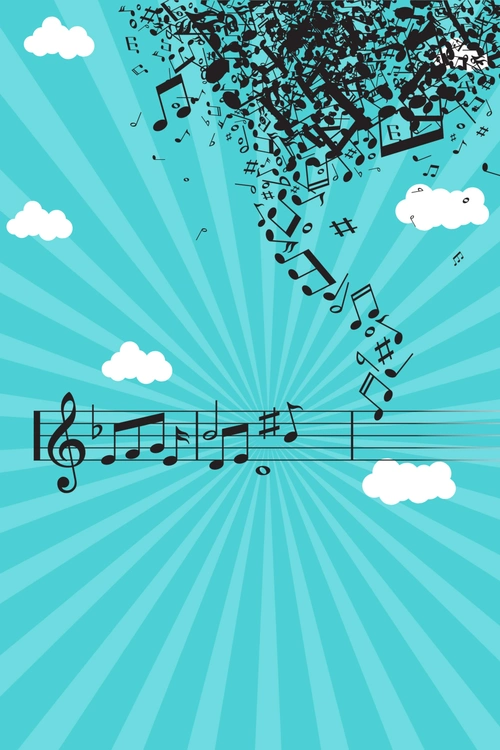 矢量音乐音符演唱会海报背景